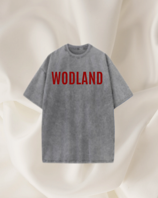 CAMISETA OVERSIZED CASUAL CASCADE GRIS Y GRANATE