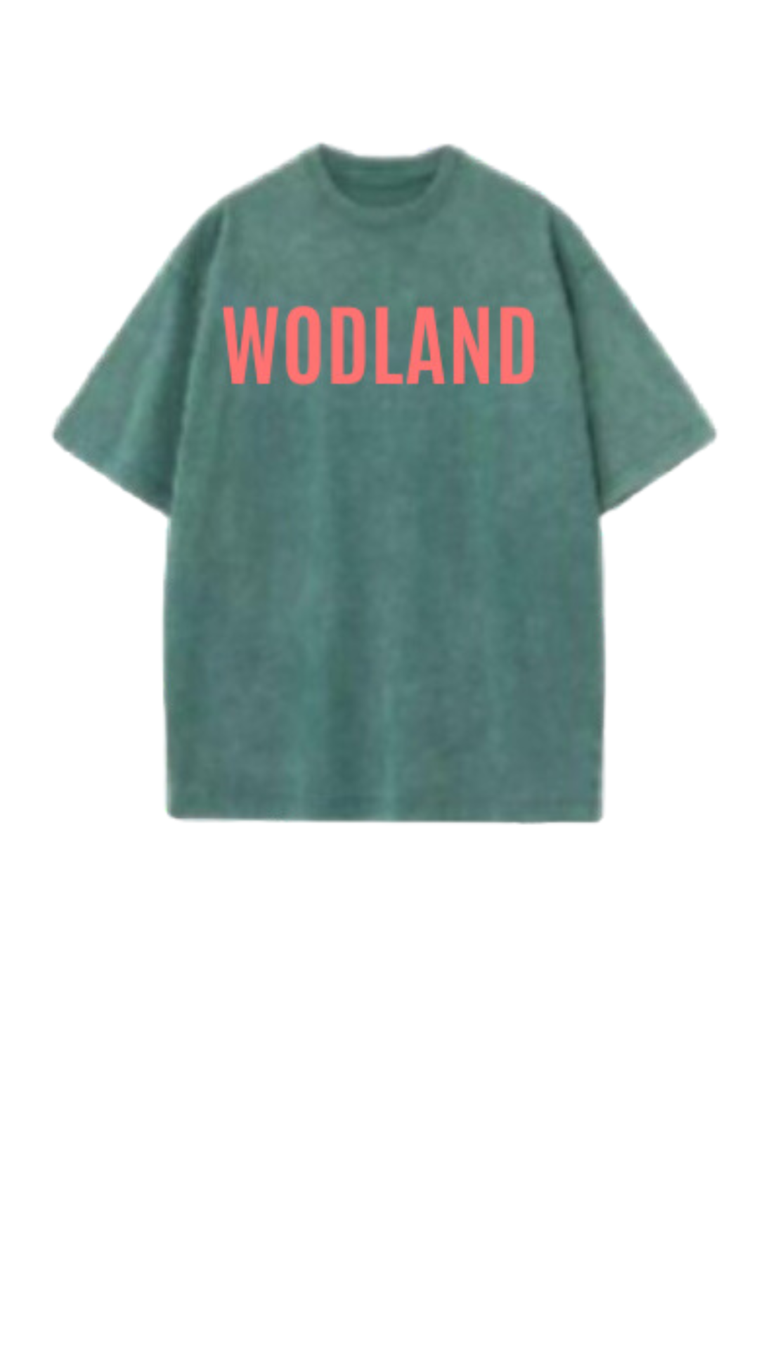 CAMISETA OVERSIZED CASUAL CASCADE VERDE Y CORAL