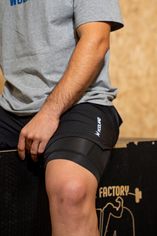 2 IN 1 SHORTS - NEGRO