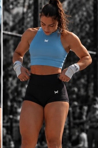 ADAPT HYBRID CROP TOP - BLUE