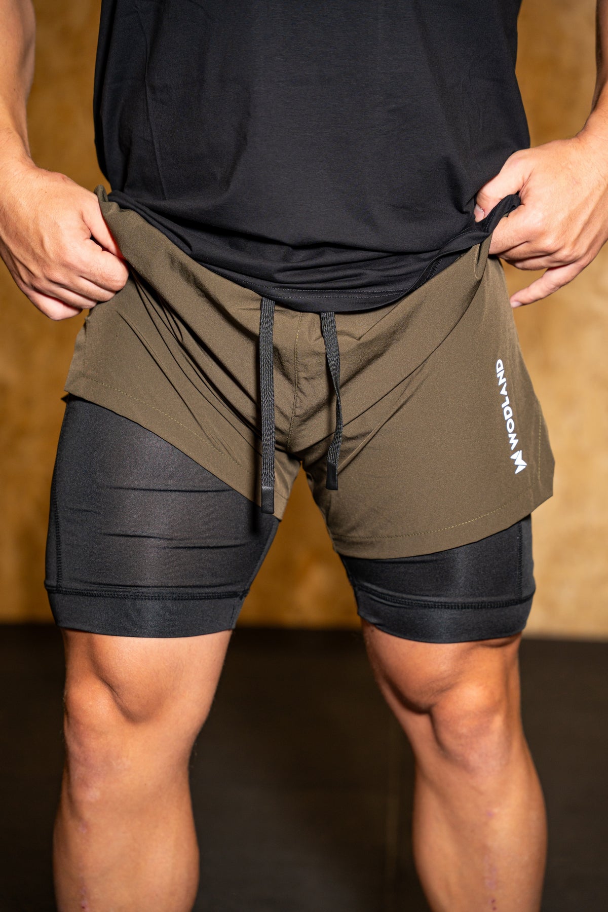 2 IN 1 SHORTS - VERDE OSCURO