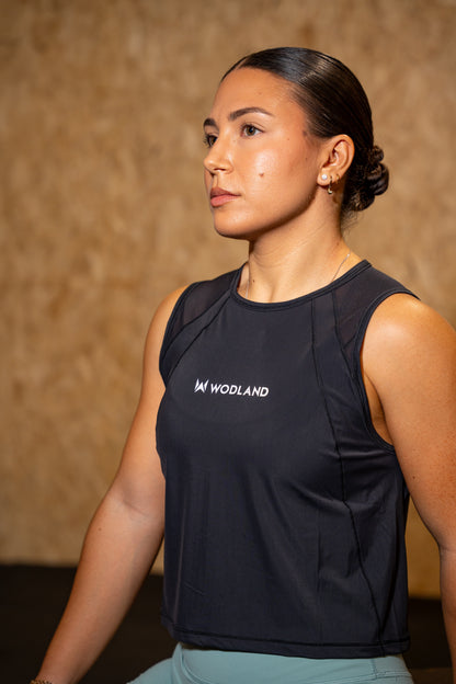 ACTIVE CROP TANK NEGRO